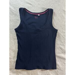 Boden, Women's Scoop Neck Tank Top/sleeveless Shirt, Size M Navy Blue